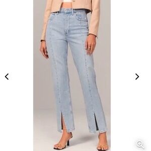 Abercrombie & Fitch The ‘90s Straight Ultra High Rise Vertical Splice Jean
